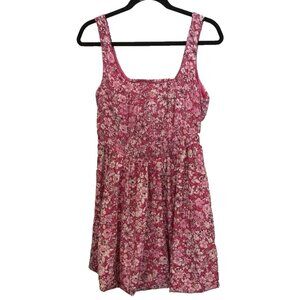 BAND OF THE FREE Pink Floral Balloon Hem Sundress Sz M
